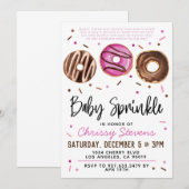 Donut Baby Sprinkle Baby shower Kaart (Voorkant / Achterkant)