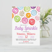 Donut Baby Sprinkle Baby shower Kaart (Staand voorkant)
