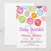 Donut Baby Sprinkle Baby shower Kaart (Voorkant / Achterkant)