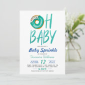 Donut Baby Sprinkle Baby shower Kaart (Staand voorkant)