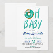 Donut Baby Sprinkle Baby shower Kaart (Voorkant / Achterkant)