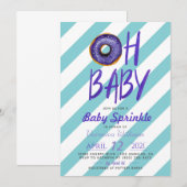 Donut Baby Sprinkle Baby shower Kaart (Voorkant / Achterkant)