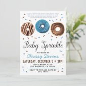 Donut Baby Sprinkle Baby shower Kaart (Staand voorkant)