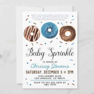Donut Baby Sprinkle Baby shower Kaart