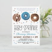 Donut Baby Sprinkle Baby shower Kaart (Staand voorkant)