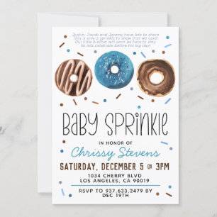 Donut Baby Sprinkle Baby shower Kaart