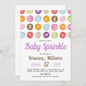 Donut Baby Sprinkle Baby shower Kaart (Voorkant / Achterkant)
