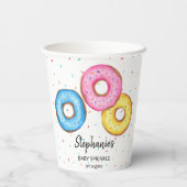 Donut Baby Sprinkle Baby shower Papieren Bekers (Achterkant)