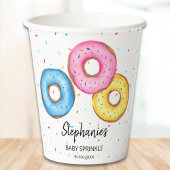 Donut Baby Sprinkle Baby shower Papieren Bekers