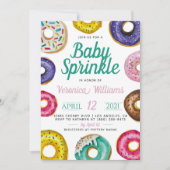 Donut Baby Sprinkle Baby shower Uitnodiging (Voorkant)