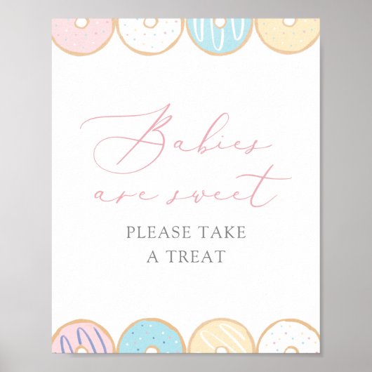 Donut Baby Sprinkle baby's zijn snoet Poster (Voorkant)
