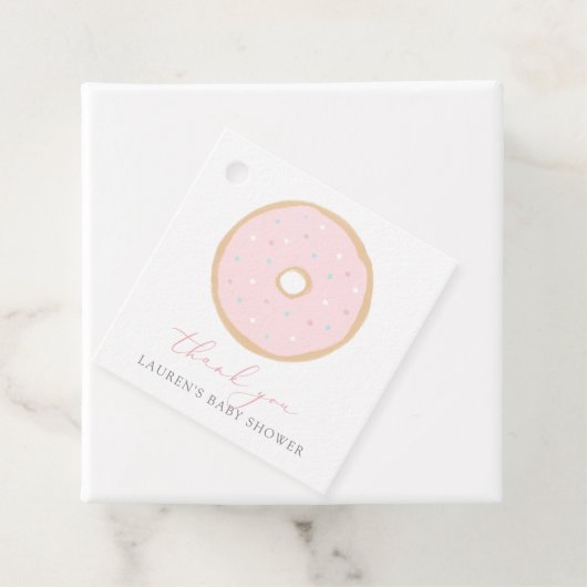 Donut Baby Sprinkle Bedankjes Labels (In situ)