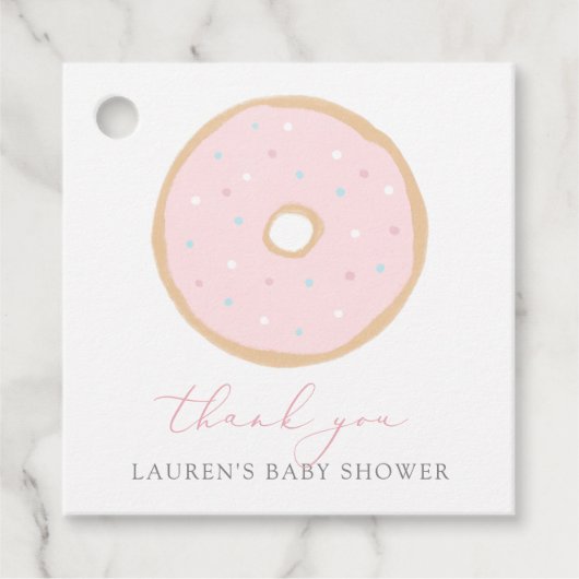 Donut Baby Sprinkle Bedankjes Labels (Voorkant)