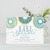 Donut Baby Sprinkle Blauwe Doughnut Jongen Spetter Kaart (Staand voorkant)