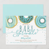 Donut Baby Sprinkle Blue Doughnut Boy Sprinkle Kaart (Voorkant / Achterkant)