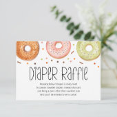Donut Baby Sprinkle Diaper Raffle Kaart (Staand voorkant)