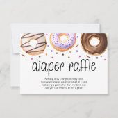 Donut Baby Sprinkle Diaper Raffle Kaart (Voorkant)