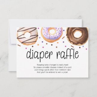 Donut Baby Sprinkle Diaper Raffle Kaart