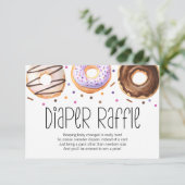 Donut Baby Sprinkle Diaper Raffle Kaart (Staand voorkant)