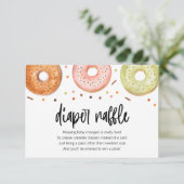 Donut Baby Sprinkle Diaper Raffle Kaart (Staand voorkant)
