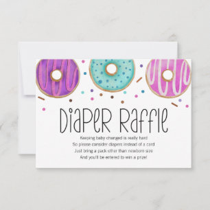 Donut Baby Sprinkle Diaper Raffle Kaart