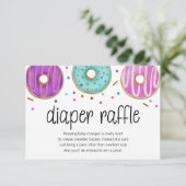 Donut Baby Sprinkle Diaper Raffle Kaart (Staand voorkant)