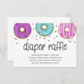 Donut Baby Sprinkle Diaper Raffle Kaart (Voorkant / Achterkant)