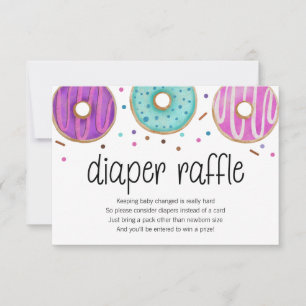 Donut Baby Sprinkle Diaper Raffle Kaart