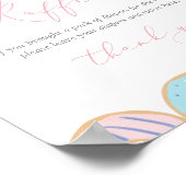 Donut Baby Sprinkle Diaper Raffle Sign Poster (Hoek)