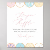 Donut Baby Sprinkle Diaper Raffle Sign Poster (Voorkant)