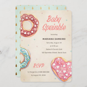 Donut Baby Sprinkle Gender Neutral Simple Modern Kaart
