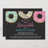 Donut Baby Sprinkle Gender Neutrale Uitnodiging (Voorkant / Achterkant)