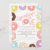 Donut Baby Sprinkle Geprinsd met liefde Kaart (Voorkant / Achterkant)