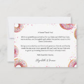 Donut Baby Sprinkle Girl Bedankkaart (Achterkant)