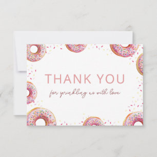 Donut Baby Sprinkle Girl Bedankkaart