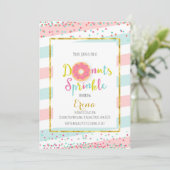 Donut Baby Sprinkle Invitation Kaart (Staand voorkant)