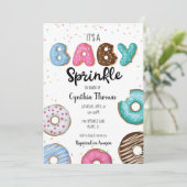 Donut Baby Sprinkle Invitation Kaart (Staand voorkant)