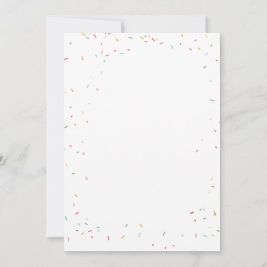 Donut Baby Sprinkle Invitation Kaart (Achterkant)