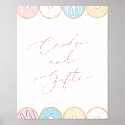 Donut Baby Sprinkle Kaarten en Gifts Sign Poster (Voorkant)