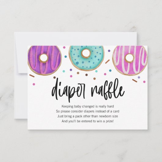 Donut Baby Sprinkle Luiers Raffle Kaart (Voorkant)