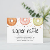 Donut Baby Sprinkle Luiers Rafflekaart Bedankkaart (Staand voorkant)