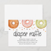 Donut Baby Sprinkle Luiers Rafflekaart Bedankkaart (Voorkant / Achterkant)