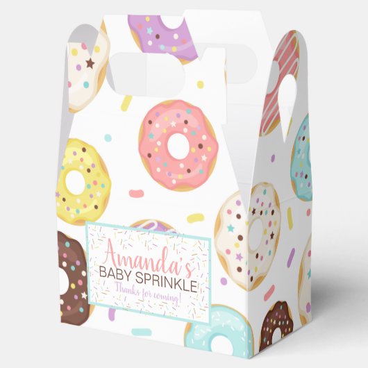 Donut Baby Sprinkle Party Favor Box Bedankdoosjes (Geopend)