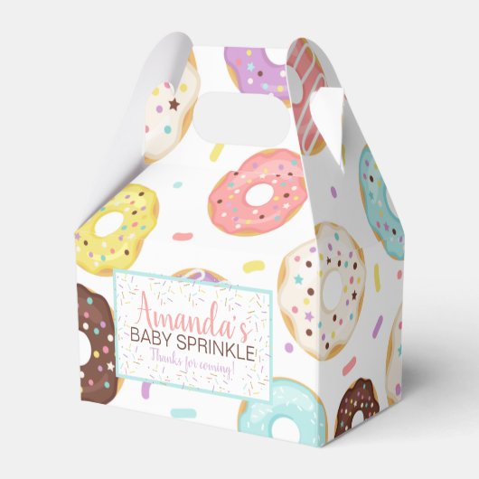 Donut Baby Sprinkle Party Favor Box Bedankdoosjes (Voorkant Zijde)