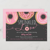 Donut Baby Sprinkle Roze Doughnut Meisje Sprinkle Kaart (Voorkant / Achterkant)