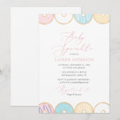 Donut Baby Sprinkle Uitnodiging (Voorkant / Achterkant)