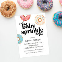 Donut Baby Sprinkle Uitnodiging