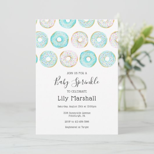 Donut Baby Strooi Kaart (Staand voorkant)