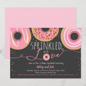 Donut Baby Strooi Roze Doughnut Meisje Strooi Kaart (Voorkant / Achterkant)