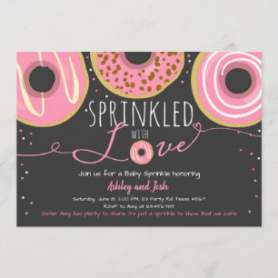 Donut Baby Strooi Roze Doughnut Meisje Strooi Kaart